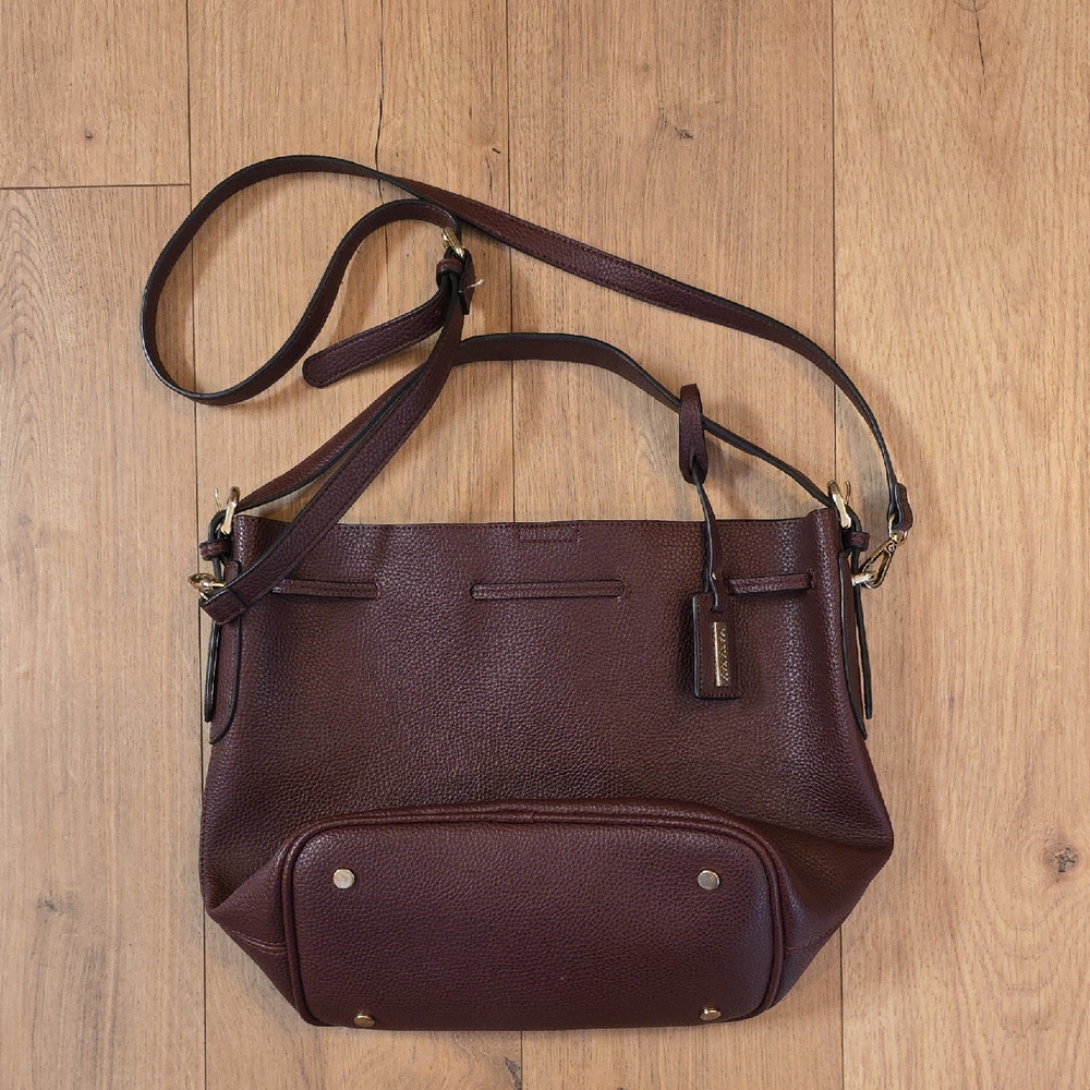 Elegant Brown Vegan Leather Shoulder‎ Bag